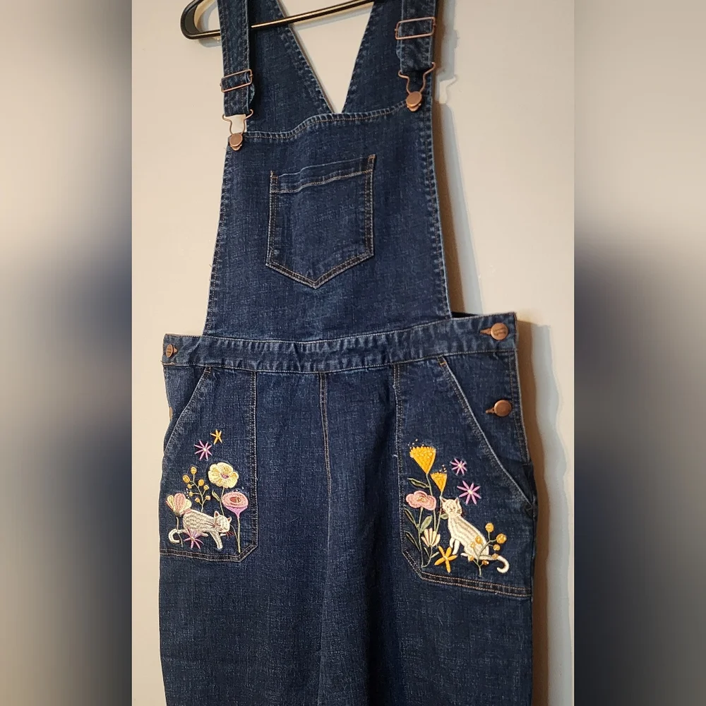 ModCloth x Princess Highway Embroidered Overalls - Picture 3 of 10